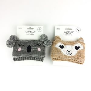 Capelli Koala & Llama Knit Boot Cuffs Bundle